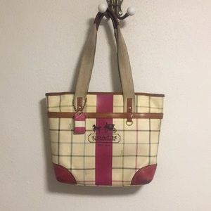 COACH Heritage Tatterall Signature Tote